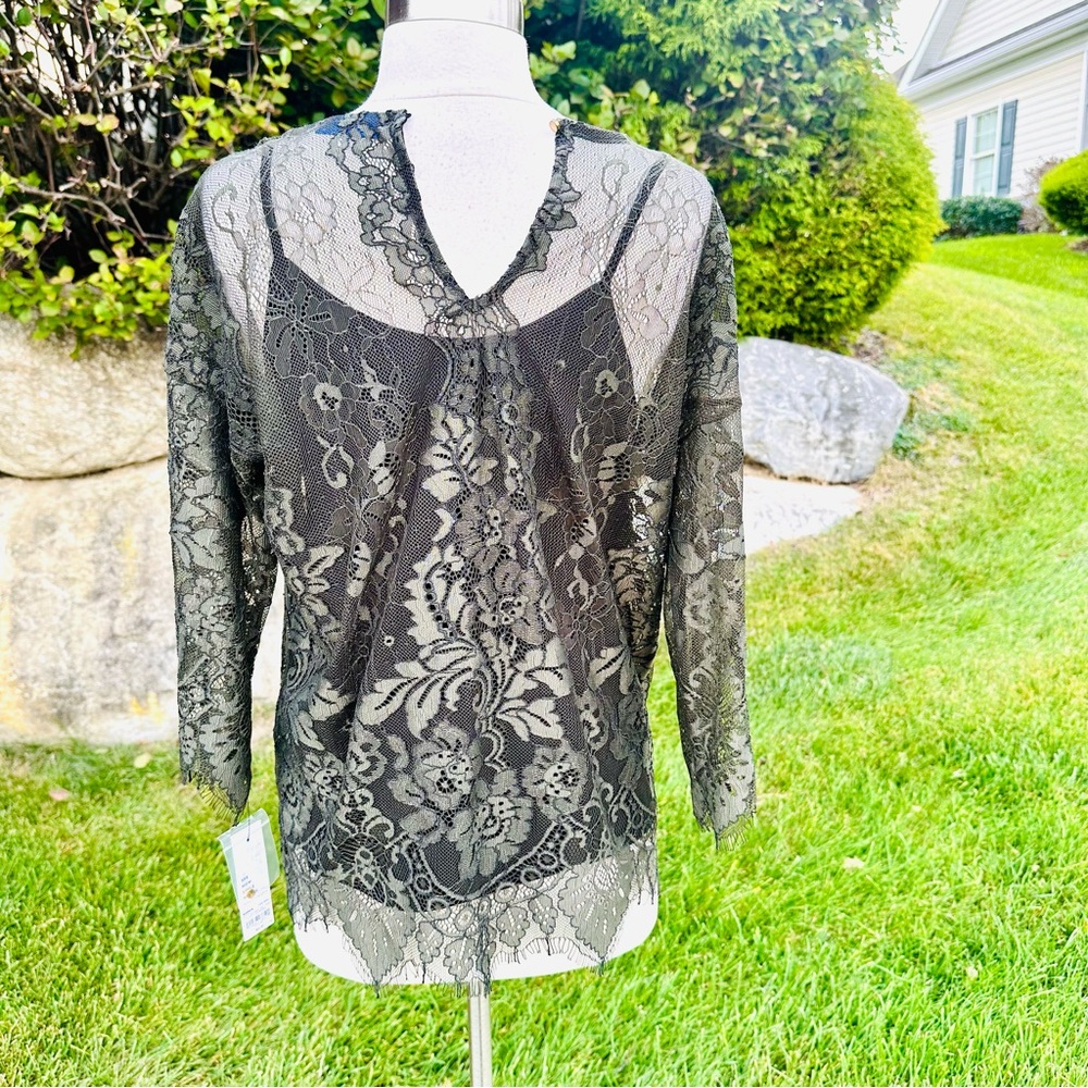 APT 9 Grape Leaf 2 Piece Lace Top - Picture 10 of 14